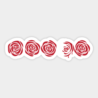 Painting the Roses Red Sticker
